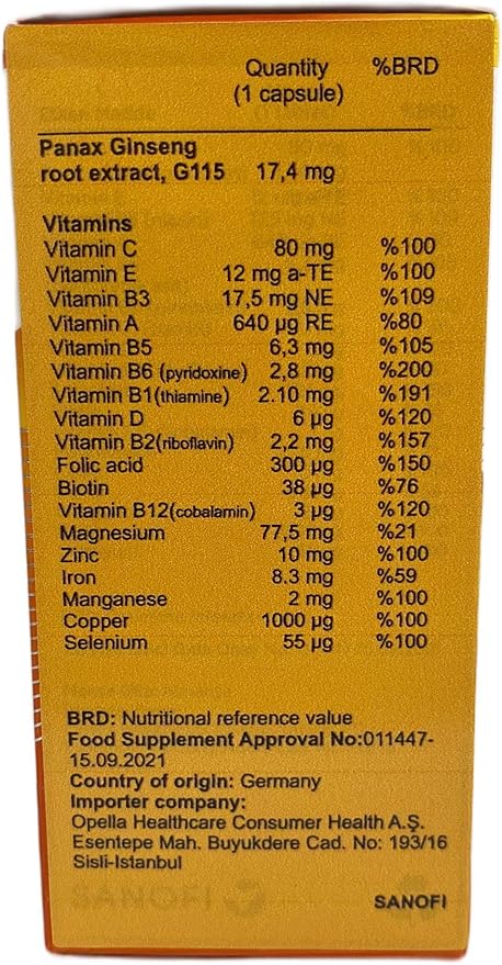 Pharmaton Vitality Ginseng G115 (2x100) 200 Tablets - Bulk Pack